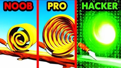 NOOB vs PRO vs HACKER In SPIRAL ROLL - ANDROID, IOS GAMEPLAY