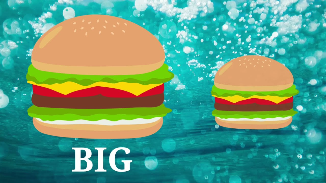 concept of big and small with help of colorful illustrations BIG and