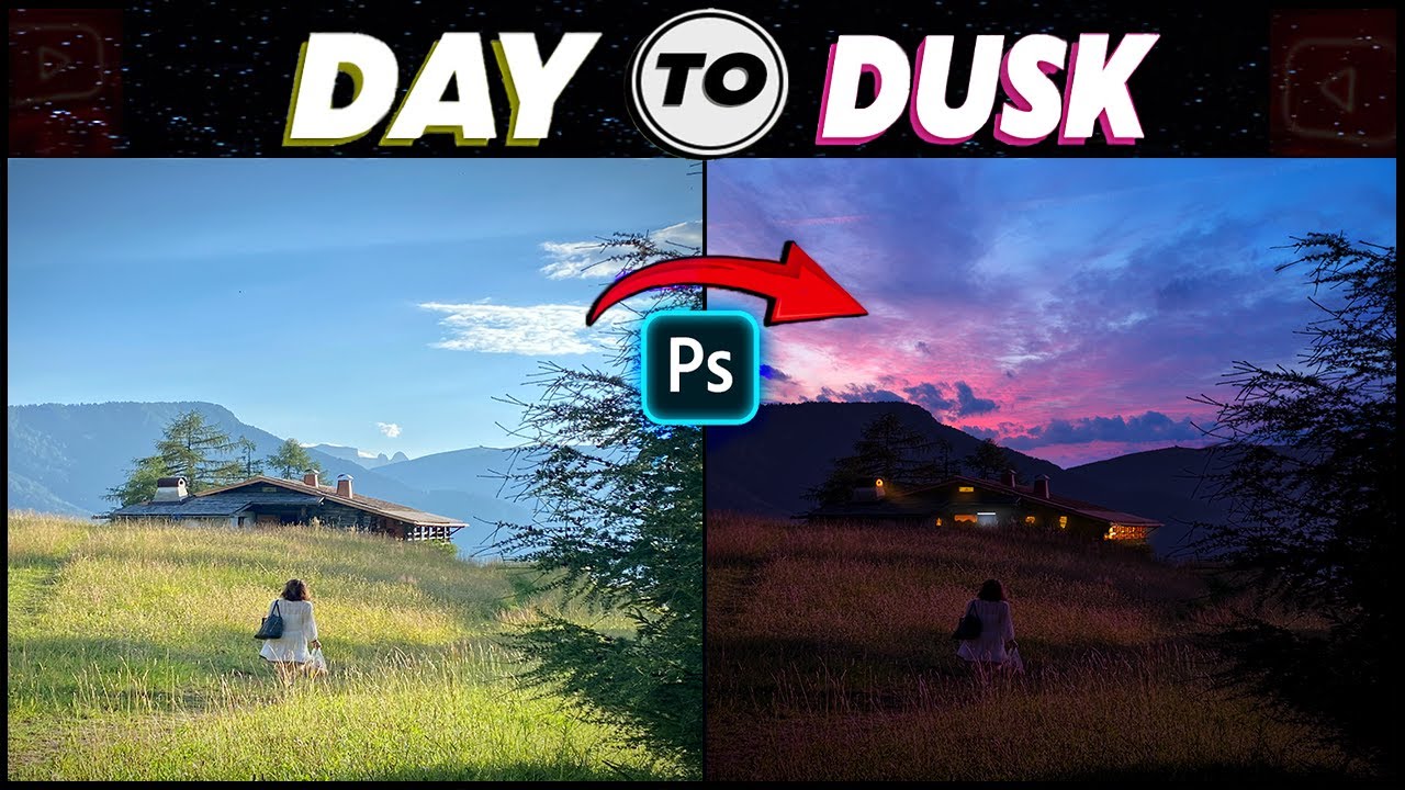 Change day to dusk by only one step in Photoshop in any image |The MurRs