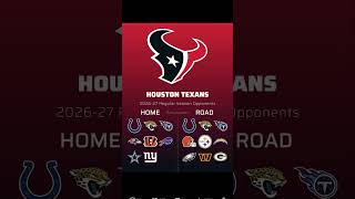 Houston Texans 2026-2027 regular season schedule