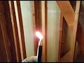 Chasing Air Leaks with Smoke Pencil and Blower Door