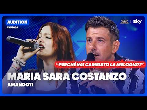Maria Sara Costanzo | “Amandoti” | Audition Performance | X Factor 2026