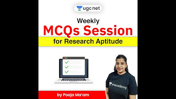 NTA UGC NET | Research Aptitude by Pooja Verma | Weekly MCQ Session | Important MCQ Series