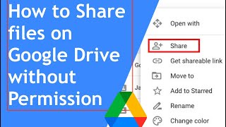 How to Share Google Docs and Files in Google Drive without Permission