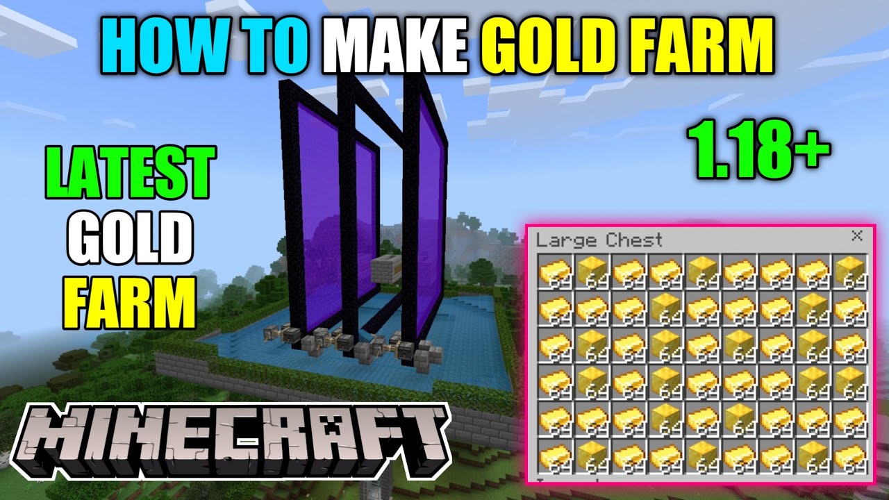 How To Make Automatic Gold And Xp Farm In Minecraft Pe 1.18 | Latest ...
