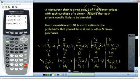 Experimental Probability - Experimental Simulation