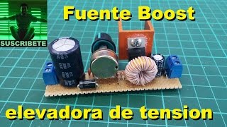 Fuente dcdc elevadora de tension (boost converter)