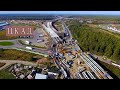 Строительство ЦКАД-4 [сентябрь 2020] От Павелецкой ж/д до Развязки №7 [aerial survey] 4K
