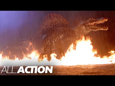Spinosaurus Sneak Attack | Jurassic Park 3 | All Action