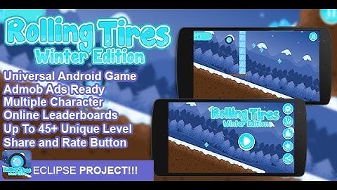 Rolling Tires Winter Edition Endless Android + IOS Source Code