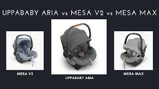 UPPABABY ARIA vs MESA V2 vs MESA MAX Car Seat Comparison ... Which UppaBaby Infant Car Seat is Best?