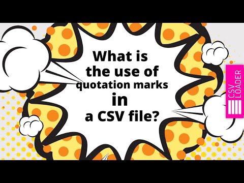 ვიდეო: რა არის Quotechar CSV-ში?