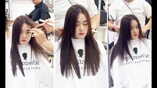 Easy & Quick Long Layered Haircut Tutorial with Curtain Bangs | Layered Hair Cutting Techniques