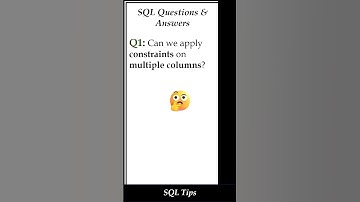 Can We Apply Constraints on Multiple Columns in SQL? 🤔 | Quick SQL Tip | sql constraints #sqlshorts