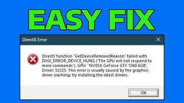 How To Fix DirectX Function Getdeviceremovedreason Failed With DXGI Error