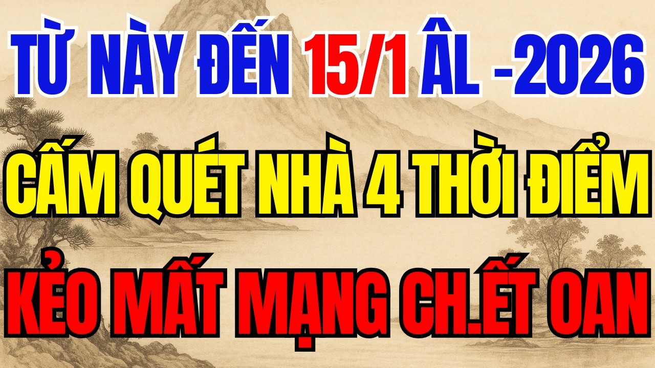 Từ Nay Đến 15 Tháng Giêng, Cấm Kỵ Quét Nhà Vào Thời Điểm Này Kẻo Cả Nhà Mất Mạng Chết Oan - Lời Phật