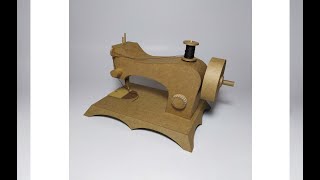 كيفية عمل مجسم ماكينة خياطة من الكرتون محاكي للحقيقية