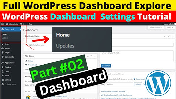 WordPress Dashboard settings Tutorial, Part #2