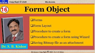 16. Ms-Access - Form Object