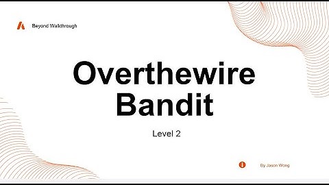 Cyber Security | Linux Basics |  OverTheWire | Bandit Level 2 | Dashed Filename