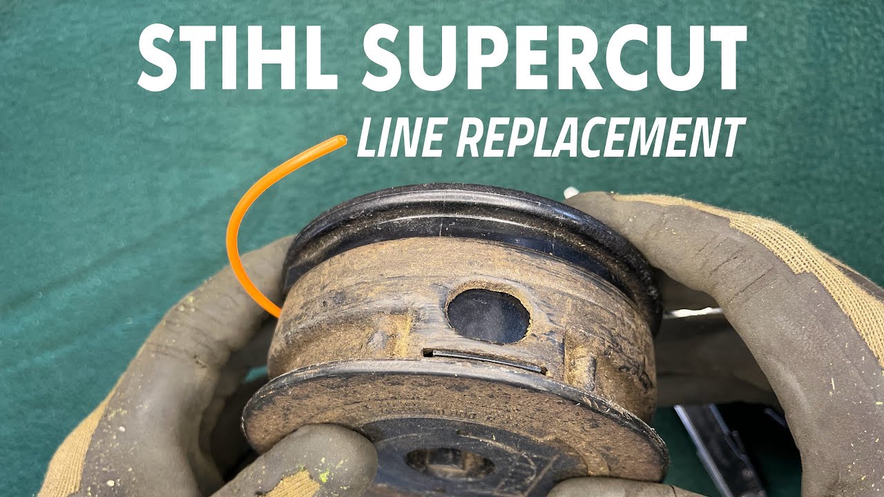 Replace and String STIHL SuperCut Trimmer Head - YouTube