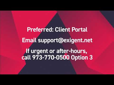 Exigent Technologies Support Ticket How-To - video from Exigent Technologies