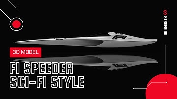 F1 speeder sci-fi style Low-poly 3D model