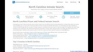 North Carolina Prison and Federal Inmate Search.