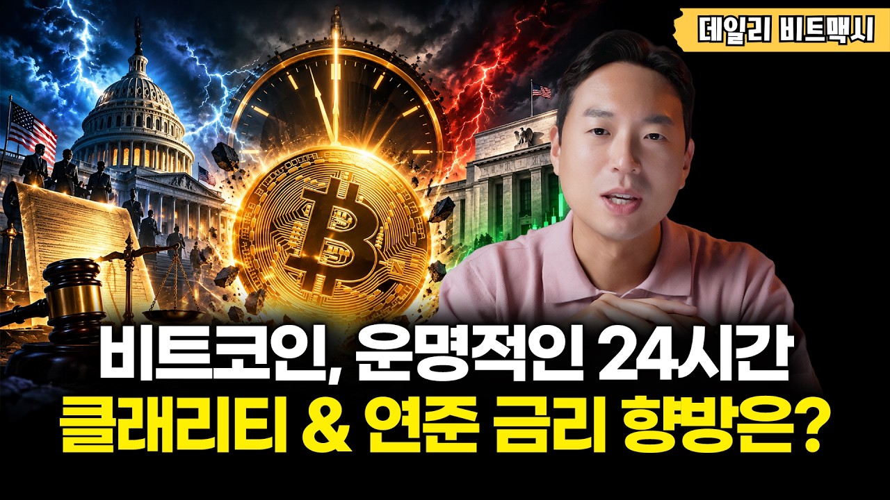 비트코인, 운명적인 24시간! CLARITY 법안 & 연준 금리 향방은? [데일리 비트맥시]