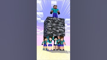 Steve Team Vs Herobrine Team - Race with Big Bedrock #shorts #friendship #minecraft #helpherobrine