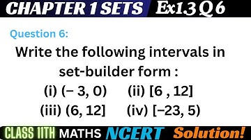 Class 11 Ex 1.3 Question 6 Math | sets  | Q6 Ex 1.3 Class 11 Math | ex1.3 q 6 Class 11 math