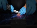 Cutting a burning coal nugget with satisfying precision #ai #asmr