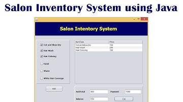 Salon Inventory System using Java