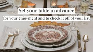 Thanksgiving Planner and Preparation Tips