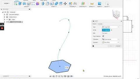 Fusion 360: Spline and Sweep