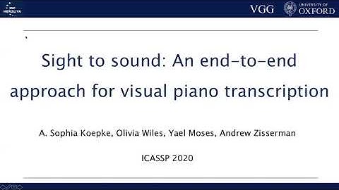 Sight to sound: An end-to-end approach to visual piano transcription (ICASSP 2020 Presentation)