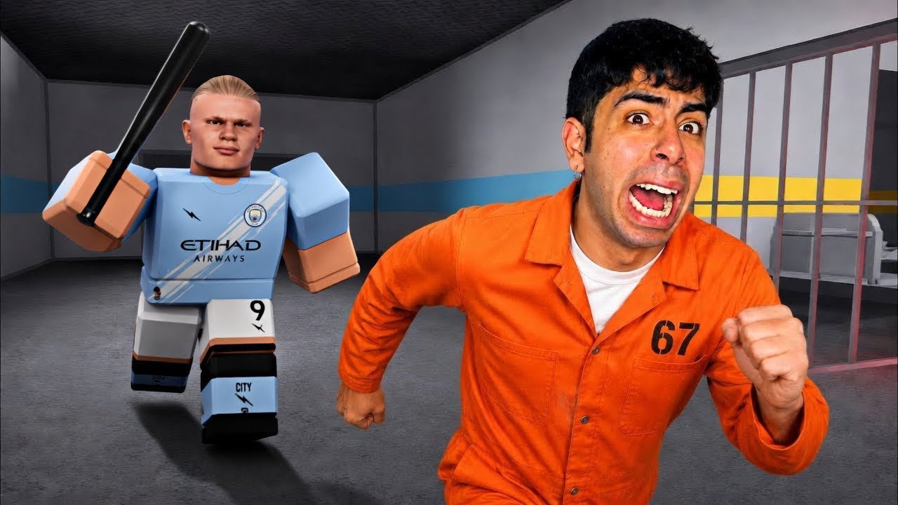 Ο HAALAND ΜΕ ΚΥΝΗΓΑΕΙ ΣΤΗ ΦΥΛΑΚΗ ΣΤΟ ROBLOX!😱