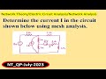 Mesh Analysis Determine Current Using Mesh Analysis