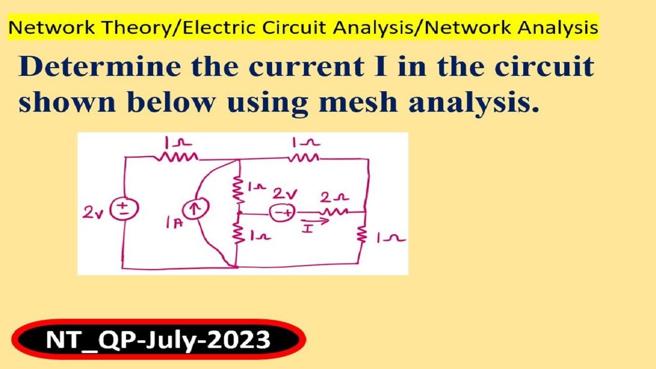 Mesh analysis: Determine current using Mesh analysis - YouTube