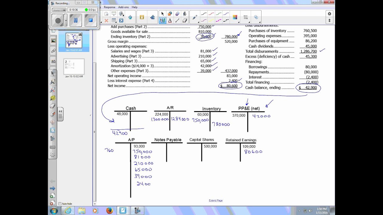 Preparing a Budgeted Balance Sheet - YouTube