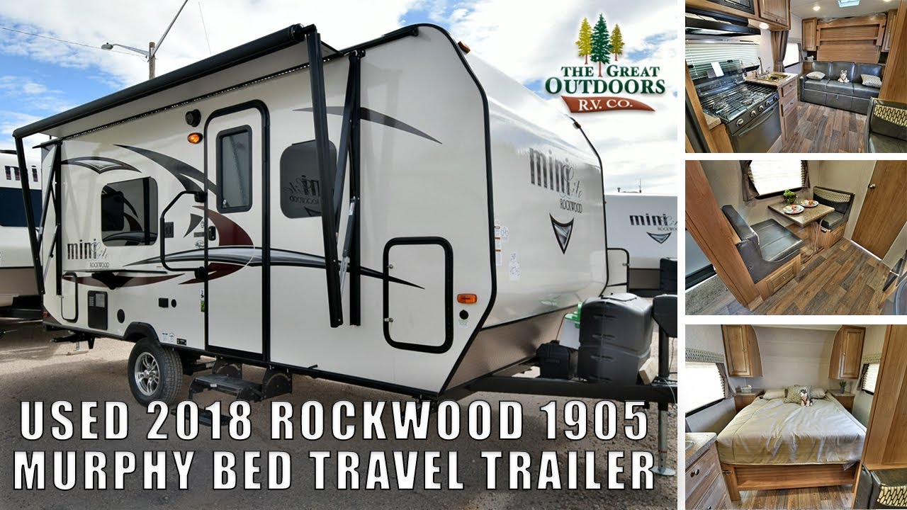 USED 2018 ROCKWOOD 1905 Murphy Bed Light Weight Travel Trailer RV
