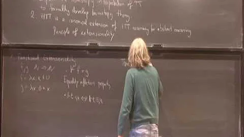 Homotopy and Univalence - Thorsten Altenkirch