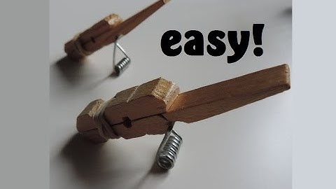 How to Make A Clothespin Toothpick Gun. (Full HD)