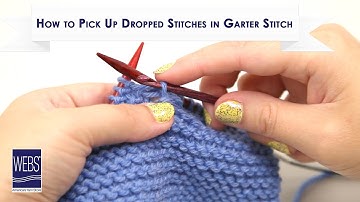 How to Pick Up Dropped Stitches in Garter Stitch