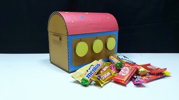 How to Make Chocolate Treasure Chest With 3 Digit Password From Cardboard