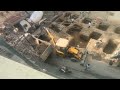 Truck loading sand 3dx jcb backhoe loader work in new column digging sand