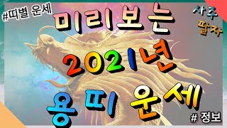 미리보는 2021년 용띠 운세를 알아보자!! - 사주,띠별운세,토정비결