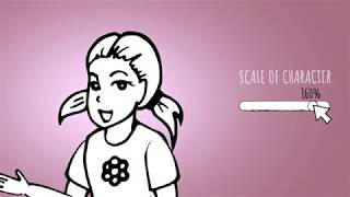Doodle Whiteboard Animation - Girl Teenager Character - Young Female Child