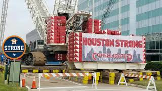 Walking a 660t crawler with 595' boom & jib: Consolidated Crane & Rigging: Houston: Texas