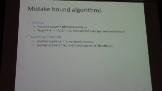 Machine Learning - Fall 2017 Lecture 7